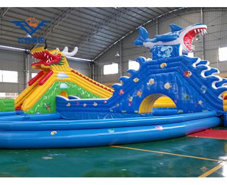 山東龍鯊樂園水上滑梯